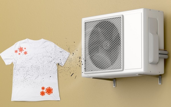 Hơi nóng phả ra liên tục từ dàn nóng sẽ gây ảnh hưởng xấu đến sợi vải