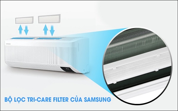 Bộ lọc Tri - Care Filter của Samsung gồm 3 lớp lọc hiệu quả